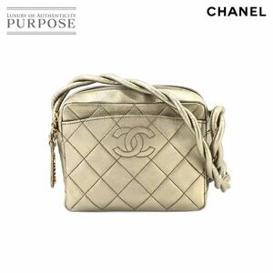 シャネル CHANEL マトラッセ ショルダー バッグ レザー ゴールド ゴールド 金具 ヴィンテージ Matelasse Shoulder Bag 90223612