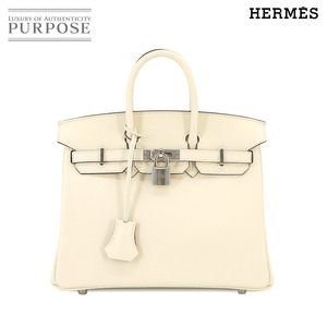 新品 未使用 エルメス HERMES バーキン25 ハンド バッグ スイフト ナタ シルバー 金具 U刻印 Birkin 90225407