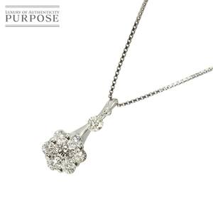 ダイヤ 0.50ct ネックレス 45cm K18 WG ホワイトゴールド 750 Diamond Necklace 90217626