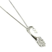 ダイヤ 0.50ct ネックレス 45cm K18 WG ホワイトゴールド 750 Diamond Necklace 90217626_画像3