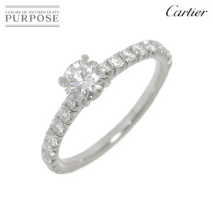 カルティエ Cartier ソリテール ダイヤ 0.40ct D/VS2/3EX #48 リング Pt プラチナ 指輪 Solitaire Ring【証明書・鑑定書付き】 90217973