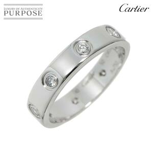 カルティエ Cartier ミニラブ #50 リング フル ダイヤ K18 WG ホワイトゴールド 750 指輪 Mini Love Ring 90219703