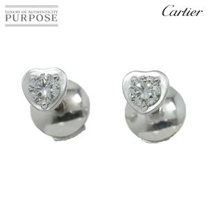 カルティエ Cartier ダムール ダイヤ ハート ピアス K18 WG 750 ディアマン レジェ Damour Earrings Pierced 90217943