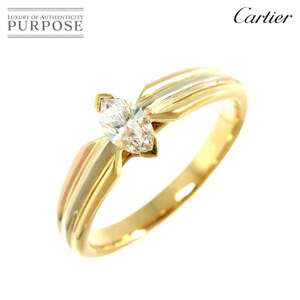 カルティエ Cartier ソリテール ダイヤ 0.30ct D/VVS2 #49 リング K18 YG WG PG 750 指輪 Diamond Ring【鑑定書・証明書】 90220333