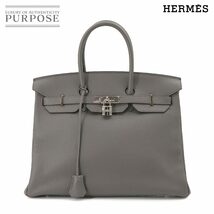 未使用 展示品 エルメス HERMES バーキン35 ハンド バッグ トゴ エタン D刻印 シルバー 金具 Birkin 35 90225736_画像1