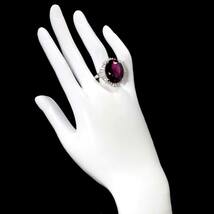 リング 19号 ガーネット 19.27ct ダイヤ 1.19ct Pt プラチナ 指輪 【ソーティング付】 Garnet Ring 90216812_画像8