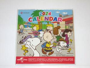 日本生命☆SNOOPY 2024 卓上カレンダー 非売品♪送料140円 ニッセイ スヌーピースタジオ USJ