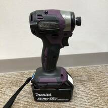 ② makita マキタ 充電式インパクトドライバ TD173DGXAP電動工具 18V 6.0Ah 未使用保管品 オーセンティックパープル セット_画像3