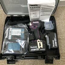 ② makita マキタ 充電式インパクトドライバ TD173DGXAP電動工具 18V 6.0Ah 未使用保管品 オーセンティックパープル セット_画像1