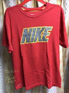 中古品 NIKE(ナイキ) メンズ Tシャツ(半袖) レッド(赤) Lサイズ 送料230円