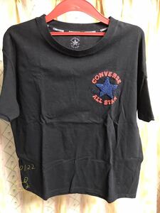 中古品 CONVERSE (コンバース) メンズ Tシャツ(半袖) ブラック(黒) Mサイズ 送料230円