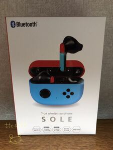 新品未使用 エール Bluetooth ワイヤレスイヤホン 【SOLE ブルー/レッド】