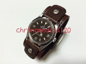 革 ベルト ミリタリー 20mm 18mm 時計 rolex エクスプローラー ロレックス サブマリーナ 5513 5512 16610 explore レザー 社外 バンド 互換