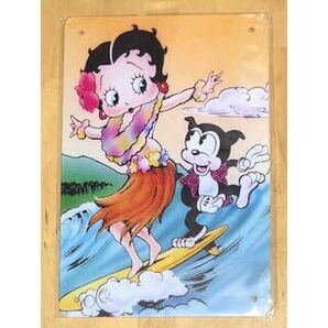 【 Betty Boop ベティ 】75 ☆ 昭和 ☆ ブリキ看板 ★レトロ☆アメリカン雑貨 ■の画像1