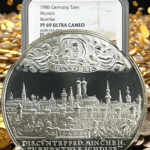 《TOP POP》ドイツ 都市景観◆鑑定枚数１枚◆NGC PF69 ULTRA CAMEO◆1986年/ターラー/記念メダル/バイエルン/リストライク/素敵なデザイン