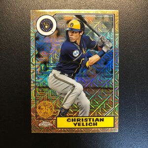 Christian Yelich 2022 Topps Series 1 Silver Pack Chrome Mojo Milwaukee Brewers