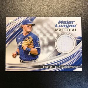 Bobby Witt Jr. 2023 Topps Series 1 #MLM-BWJ Major League Material Relic Card Royals