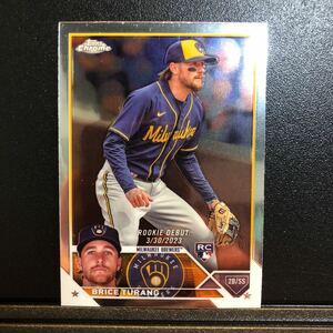 Brice Turang 2023 Topps Chrome Update #USC119 Rookie Debut RC Brewers