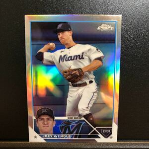 Joey Wendle 2023 Topps Chrome Update #USC75 Refractor Marlins