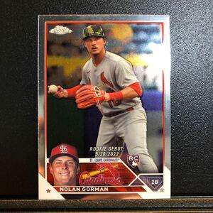 Nolan Gorman 2023 Topps Chrome Update #USC145 Rookie Debut RC Cardinals