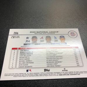 National League Leaders 2024 Topps Series1 #206 Batting AVG Leaders Arraez Acuna Freemanの画像9