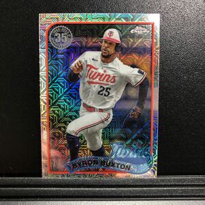 Byron Buxton 2024 Topps Series1 #T89C-62 1988-2023 35th Anniversary Silver Pack Chrome Mojo Refractor Twins