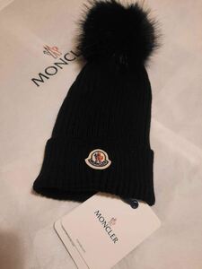 【1円スタート】 ★極美品★試着のみ★ MONCLER (モンクレール) ニット帽 Lサイズ ブラック #743075