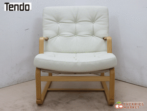 ◆展示品◆ 天童木工 TENDO M-0571WB-NT イージーチェア/アームチェア レザー/革 ブルーノ・マットソン 27万 ①