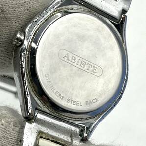 【電池切れ】ABISTE アビステ レディース クォーツ 白文字盤 ラインストーン 腕時計 ケース：3.0 の画像2