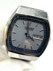 【電池切れ】ORIENT　オリエント　569637-40　スクエア　グレー文字盤　クォーツ腕時計　ケース：3.2　腕回り：17