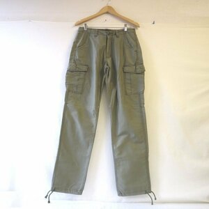 BACKNUMBER chinos lady's khaki - green S size BN-3212006 [USED goods ]10 00251