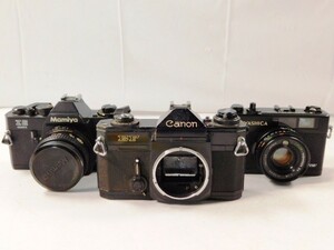 m861★一眼レフフィルムカメラ/他★3点セットCanon/EF★Mamiya/ ZE QUARTZ★YASHICA/ELECTRO35 CCN/WIDE★送料590円～