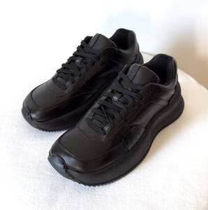  new goods 41 Dries Van Noten oversize platform leather sneakers Italy made black 