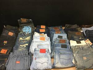 K138[14]K92(ズボン) 中古品 M'SデニムPTまとめ30点/約20kg【同梱不可】Levi's/EDWIN/LEE/他 ※サイズ不揃い 2/1出品