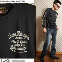 VANSON ドライ長袖Tシャツ ACVL-902 ブラック 【Lサイズ】バンソン 当店別注 吸汗速乾 抗菌防臭 UVカット バイカー_画像2