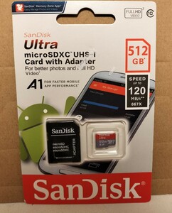 512GB 　マイクロSD カード アダプター　Micro SD海外モデル microSDカード