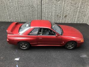 一円スタート　1/18 京商　日産　スカイライン　GTR R32 メタリックレッド