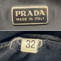 １円●PRADA プラダ●アクセサリーポーチ ハンドバッグ テスートナイロン ブラック 三角ロゴ 黒色 白タグ レディース _画像8