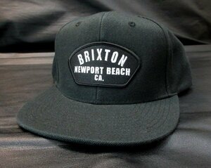 本物正規◆BRIXTON ブリクストン◆帽子/フラット キャップ NEWPORT CA■黒■新品 日本未入荷 スナップバック カリフォルニア限定モデル