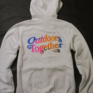 本物正規◆ノースフェイス◆スウェットパーカー PRIDE HOODIE■M■白 /WHITE/OMBREGRAPHIC■新品/アメリカ限定/A69/裏地起毛の画像8