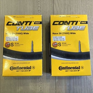 ★同梱時送料無料 未使用 2本セット Continental コンチネンタル RACE28 Wide 700×25-32C 仏式チューブ バルブ長42mm 即決の画像3