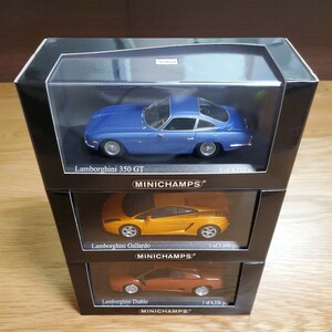 1/43 MINICHAMPS ミニチャンプス ミニカー/Lamborghini 350GT/Gallardo/Diablo/ランボルギーニ 350GT/ガヤルド/ディアブロ 3点セット