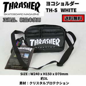 THRASHER TH-S ヨコショルダー 3L　カバン　ユニセックス　ショルダーバック　サコッシュ　WHITE 即決　送料無料　新品未使用