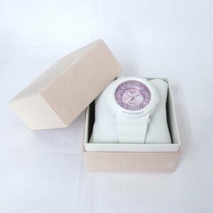 【送料無料】 CASIO カシオ Baby-G ブルーミングパステル BGA-161 ピンク文字盤 ホワイト 外観美品 腕時計 現状品 USED /2402C