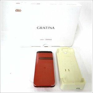 au 京セラ GRATINA KYY06SDA ガラケー 携帯電話 オレンジ USED /2402B