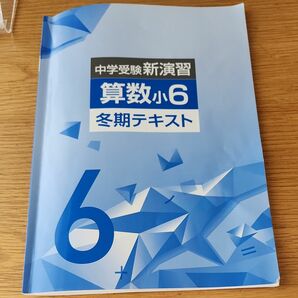 中学受験新演習冬季テキスト小６ 算数