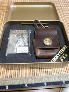 ZIPPO ジッポ LUCKY STRIKE ラッキーストライク 限定　シリアルナンバー1413 1994年製 銀メッキ　トリッキーバージョン