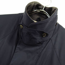 LORO PIANA HORSEY JACKET MEN'S M ロロピアーナ ナイロン ジャケット ステンカラー コート 襟 レザー ネイビー イタリア製 メンズ_画像4