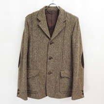 2002 NUMBER NINE NOWHERE MAN TWEED WOOL LEATHER PATCH JACKET ナンバーナイン ツイード ウール レザー パッチ ジャケット ジョージ期_画像1