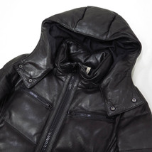 AZ by JUN HASHIMOTO LAMB LEATHER DOWN JACKET エーゼイ バイ ジュンハシモト ラム レザー ライダース ダウン ジャケット_画像4